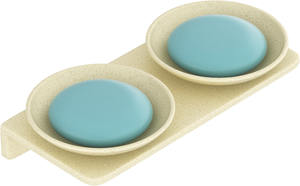 Support mural double pour savon, avec double plateau en verre, pour salle de bain, douche et évier de cuisine, accessoire d'organisation - Product Image 2