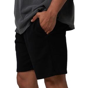 Short en jean avec logo personnalisé pour hommes avec motif gaufré Short en jean en velours côtelé avec pierres en chaîne imprimées - Product Image 5