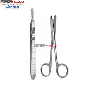 Surgical <b>Suture</b> Stitch Scissors 4.5 Inch Stainless Steel Scalpel Handle No 3 10 Surgical Blades Minor Surgery Instrument Manual - Product Image 3
