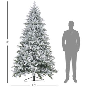 Albero di Natale innevato da 210 cm con montaggio facile e design a cerniera per decorazioni natalizie in casa e ufficio - Product Image 3