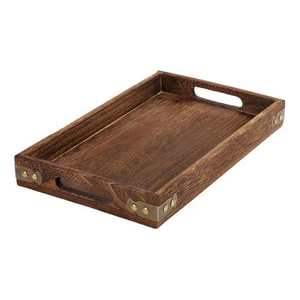 Royal Look Wooden Serving Tray Elegant Presentation for Food Beverage Tea for Tableware 25 Design - Product Image 1