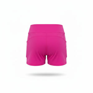 Shorts de pickleball pour femmes, haute élasticité, compression, poche cachée, séchage rapide, respirant, vêtements de sport pour terrain intérieur, OEM ODM - Product Image 3
