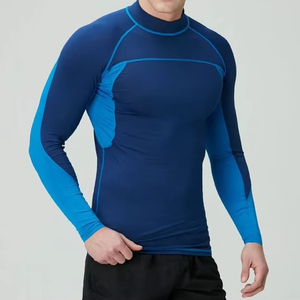 Mens Rash Guard Athletic Swim Shirt With Quick Dry Material For Snorkeling Fishing <b>Surfing</b> And Pool Activities - Product Image 5