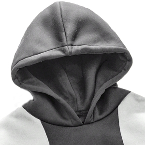 Sudadera con Capucha de Algodón y Felpa para Hombre, Diseño Color Block, con Logotipo Personalizado, Estilo Urbano, Sudaderas de Primera Calidad, Personalización de Marca - Product Image 4