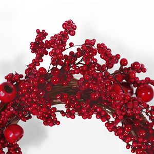 Ghirlanda di bacche miste da 23,5 pollici, ghirlanda natalizia rossa per decorazioni interne ed esterne - Product Image 6