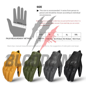 Breathable black leather motorcycle Four seasons sporty cycling mittens Unlined sporty black cycling <b>gloves</b> - Product Image 6