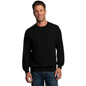 Cotton <b>Fleece</b> Plain <b>Black</b> Sweatshirts Crew Neck Custom Sweatshirts OEM/ODM Cotton <b>Fleece</b> Sweatshirts - Product Image 1