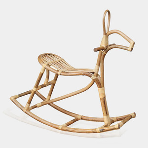 Jouets à bascule pour tout-petits, cheval à bascule en rotin, jouet à chevaucher pour enfants, développement physique - Product Image 1