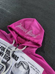 Hoodies courts coupe ample en molleton de coton délavé noir, les plus vendus, fabriqués sur mesure par une entreprise spécialisée dans la confection. - Product Image 3