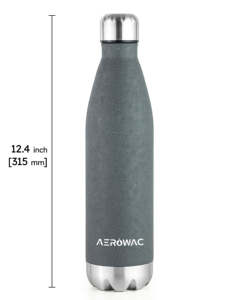 Grey Stainless Steel Vacuum Insulated Thermal Water Bottle Cola Shape Reusable Drinking Flask Ergonomic Portable <b>Metal</b> Base - Product Image 6