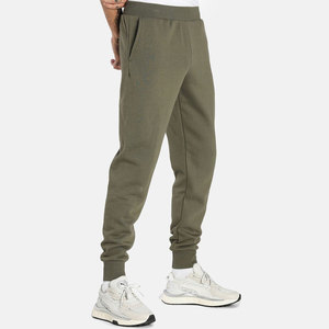 Pantalones de chándal ajustados de algodón y forro polar con colores personalizados, cintura elástica, estilo moderno, logotipo estampado bordado, cintura media - Product Image 1