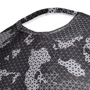 Service OEM – Nouveaux T-shirts de compression légers pour hommes, coupe classique, motif uni, en Spandex/Polyester écologique, haute qualité - Product Image 3