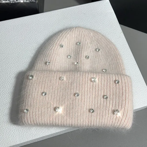 Bonnets en tricot jacquard à imprimé numérique couleur unie 100% acrylique chauds à revers pour bonnets tricotés personnalisés - Product Image 6