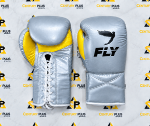 ชุดอุปกรณ์ชกมวย Fly หนังแท้ ระบายอากาศได้ดี ทนทาน สีเหลืองและสีเงิน รุ่นใหม่เอี่ยม พร้อมอุปกรณ์ป้องกันศีรษะและอวัยวะเพศชาย - Product Image 2