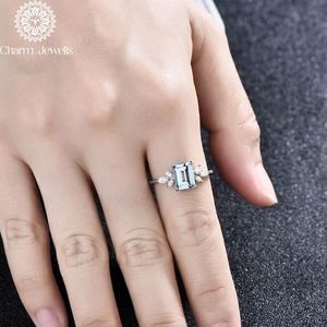 Bague de fiançailles en moissanite plaquée or rose et argent pour femme, certifiée IGI, sertissage classique à griffes, 3g de pierres précieuses - Product Image 2