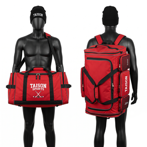 Bolsa de Hockey sobre Hielo de Tela Oxford Premium de 900 GSM, Gris y Negro, Multipanel, con Bordado Personalizado, Resistente, para Viajes - Product Image 5