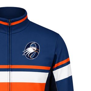 <b>Men</b> Navy Blue Orange Hockey Activewear <b>Jacket</b> Polyester Sports <b>Jacket</b> Athletic Training Wear Team Uniform Outdoor Match - Product Image 5