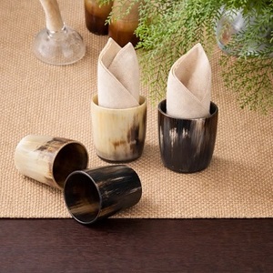 Mug en corne de buffle artisanal de luxe, écologique, naturel, pour boire, tasse à bière, chopes rustiques modernes F S INTERNATIONAL - Product Image 5