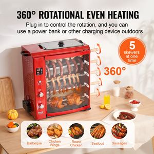 Macchina elettrica a Gas Shawarma Grill 5 corde forno Barbecue per pollo Doner Kebab Broiler giroscopio per cucina di casa - Product Image 3