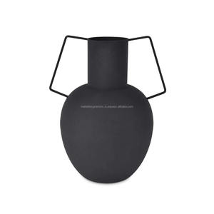 Florero de hierro de doble asa para piso y mesa hogar y jardín decorativo para sala de estar boda fiesta de vacaciones - Product Image 3