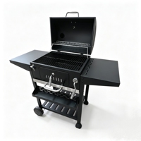 Barbecue au charbon de bois en acier inoxydable pour l'extérieur, avec table latérale, pour le camping, les barbecues, les pique-niques et la maison