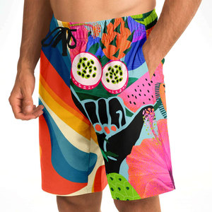 OEM Custom <b>Mens</b> Sublimated Beach Shorts Quick Dry Swim <b>Trunks</b> Full Print Summer Board Shorts Beachwear Manufacturer - Product Image 4