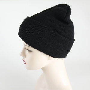 Wholesale Luxury 100% Merino <b>Wool</b> Knit Skull <b>Beanie</b> Cuff Hats Custom Logo Winter Warm Solid Color Ribbed for Beach Business - Product Image 2