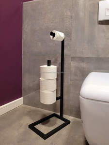 Porte-papier toilette en fer design pour maisons modernes, ajoutant un accent décoratif et un rangement fonctionnel - Product Image 6
