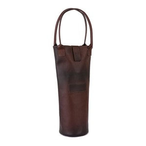 Porta Botellas de Vino de Cuero Genuino con Logotipo Personalizado al por Mayor, Estuche de Almacenamiento de Botellas Vintage Premium, Bolsa de Transporte de Vino Portátil LEB-0081B - Product Image 5