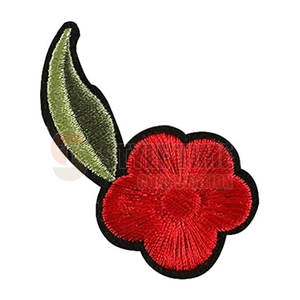 Badges brodés de fleurs, design coloré au fil, avec support thermocollant pour vêtements, sacs et accessoires - Product Image 2