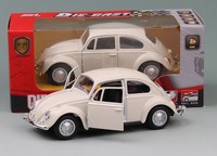 Modèle de voiture miniature de luxe en alliage moulé sous pression, à rétrofriction, style Bug moderne, avec figurine enfant garçon, idéal pour la rentrée scolaire, les cadeaux de promotion et les cadeaux de remise de diplôme