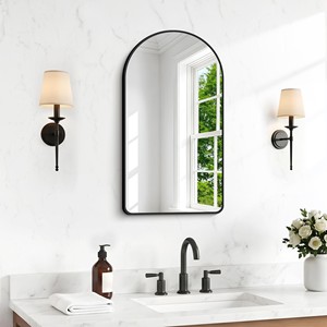 Sheesham Wood <b>Arched</b> Mirror <b>Frame</b> | Handcrafted Indian Rosewood Wall Mirror Wholesale - Product Image 4