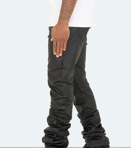 Wholesale Waxed Stacked Casual Pants <b>Men's</b> 2026 Fashion Black Denim Quality Vintage Custom Skinny Fit <b>Jeans</b> for <b>Men</b> - Product Image 3