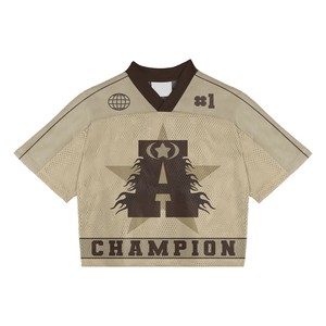 Camiseta Corta de Malla Champion Basic de la Marca State |   Camiseta Deportiva Vintage de Manga Corta y Corte Holgado |   Top Corto con Estampado Urbano - Product Image 3