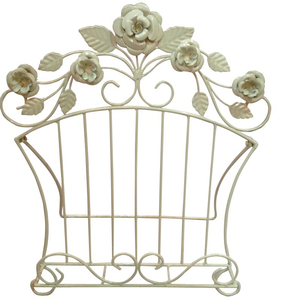 Support de livre de cuisine pliable en bois récupéré et métal, avec support vertical et un seul niveau - Product Image 3