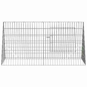 Jaula para Conejos de Acero Galvanizado Plateado de 650 x 55 x 55 cm para Mascotas - Product Image 6
