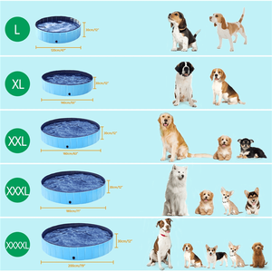 Piscina Plegable para Mascotas para Jardín Exterior XL Azul PVC - Product Image 4