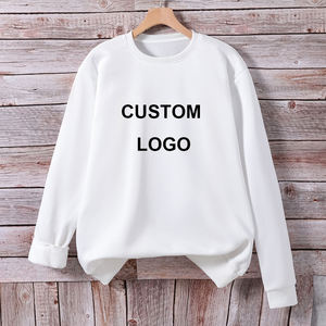 Custom Logo Crewneck Sweatshirt Unisex White Fleece Pullover Personalized Printed Streetwear Loose <b>Long</b> <b>Sleeve</b> <b>Top</b> - Product Image 1