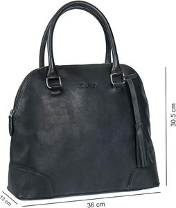 Bolso Tote de Cuero Genuino de la Mejor Calidad para Mujer, Estilo Minimalista, Abierto por Arriba, Gran Capacidad, Uso Diario Informal, Marrón, Dos Asas, en Venta - Product Image 3