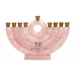 Ménorah à 9 branches en résine verte, Ménorah de Hanouka, Ménorah élégante en résine pour les fêtes, Décoration intérieure, Cadeau Judaica, Décoration Ménorah Israël - Product Image 6