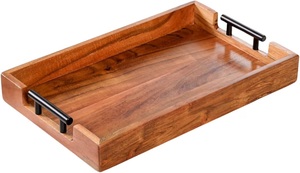 Unicorn Handicrafts Premium <b>Wooden</b> Serving <b>Tray</b> for Breakfast Coffee Tea Dining <b>Table</b> Home Restaurant Decorative Food <b>Tray</b> - Product Image 3