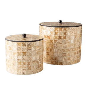 Mother of Pearl Jewelry <b>Box</b>, Shell Inlay Round <b>Keepsake</b> <b>Box</b>, Luxury Multi-color Floral Mosaic Organizer for Rings & Trinkets - Product Image 2