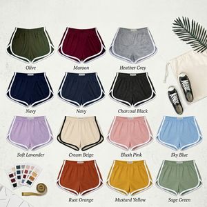 Shorts Casuales de Cintura Alta para Mujer, Corte Recto, Color Sólido, Estilo Europeo Americano, Directo de Fábrica - Product Image 3
