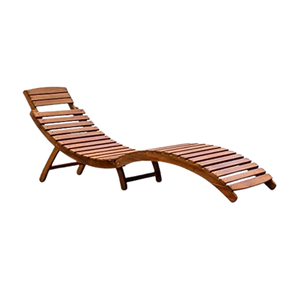 Chaise longue de piscine de luxe d'extérieur en gros, fabriquée au Vietnam, nouveau design, chaise longue pliante incurvée en bois pour l'extérieur - Product Image 1