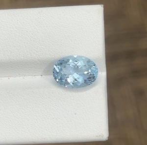 Aigue-marine bleue naturelle taille poire 2,88 carats 8x11,3 mm, pierre précieuse lâche avec jeu de couleurs du Mozambique pour bijoux fins - Product Image 2