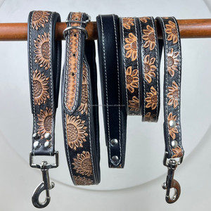 Collar de perro mascota de cuero genuino con herramientas de mano duraderas ajustables de alta calidad, correa de diseñador y juego de plomo de 3 piezas para perros - Product Image 6