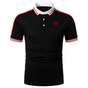 เสื้อโปโลสไตล์สตรีทแวร์ ผ้าระบายอากาศดี ทรงสั้น แขนสั้น ดีไซน์ทันสมัย สีทูโทน พรีเมียมคุณภาพเยี่ยม สวมใส่สบาย พร้อมปักโลโก้ตามสั่ง - Product Image 1