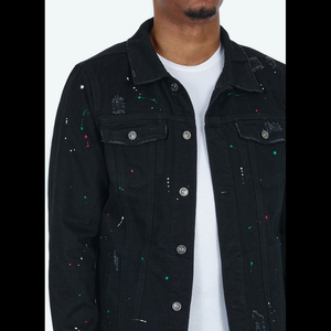 Vestes en jean respirantes pour hommes avec logo personnalisé, style urbain, 100 % coton, grandes tailles, service OEM - Product Image 4
