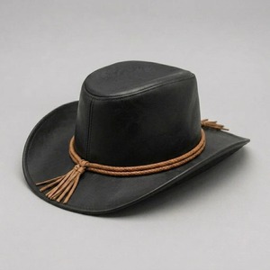 Chapeau haut de forme victorien en cuir fait main, style classique, couronne haute, chapeau de costume vintage pour mariages gothiques, événements steampunk et événements historiques - Product Image 2