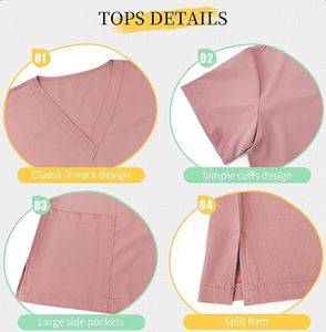 Tenue d'hôpital de qualité supérieure, combinaison d'infirmière, vêtements de travail, uniforme médical pour femmes, combinaison une pièce, tailles plus, ensembles d'uniformes médicaux - Product Image 6